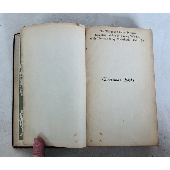 Antique Christmas Books Dickens Illustr. Chapman & Hall Goblin Ghost Fairy Tales - Picture 10 of 16